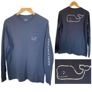 Vineyard Vines Girl's Boy's Youth Sz YXL/18 T-Shirt Whale Nautical Beach Sailing